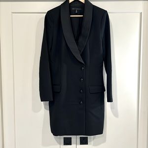 White House Black Market black tuxedo blazer dress with slip - size 12